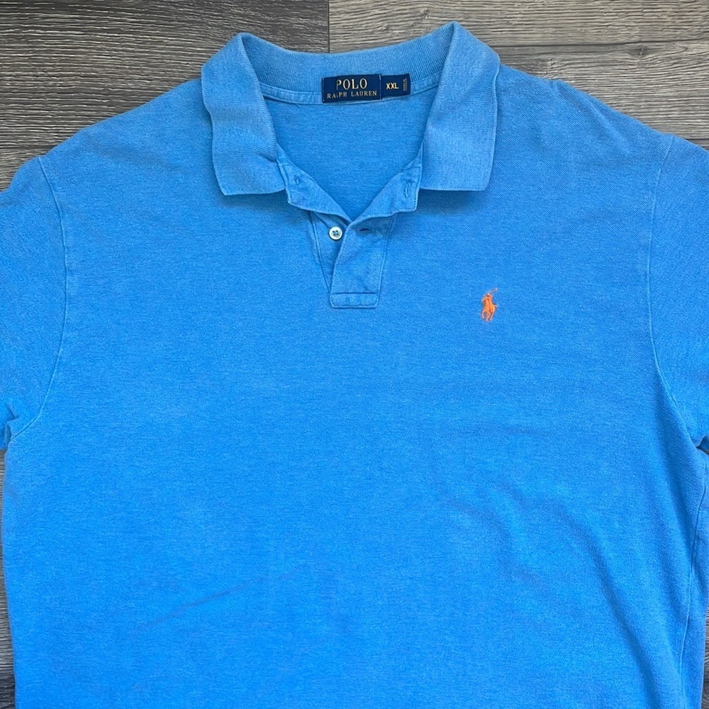 Polo Ralph Lauren | 100% Cotton Blue Men's Polo Shirt Size XXL 2XL - Picture 3 of 8